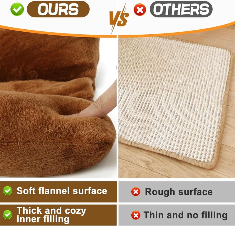 Alphatool 15.7" x 14" Soft Bunny Bed - Rabbit Bed, Warm Cuddle Cushion Plush Mat for Guinea Pig, Ferret, Small Animal - Brown - Image 2